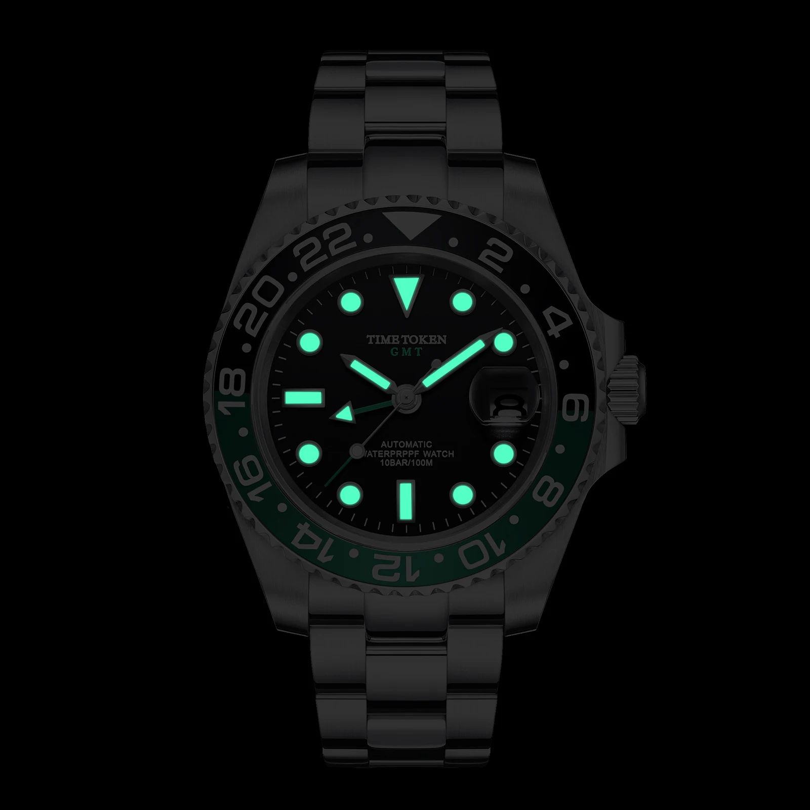 Custom 40mm DIY นาฬิกากลไกอัตโนมัติ - Sapphire High-end Luxury Business Journal ผู้ชายนาฬิกาข้อมือกันน้ําส่องสว่าง