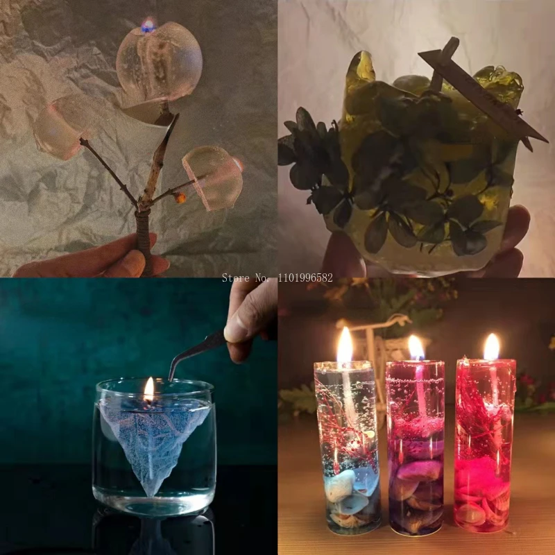 50g Super Hard Block Shape Jelly Wax Crystal Wax Creative DIY Scented Candle Wax Cup Decorative Modeling Manual Raw Materials view 6