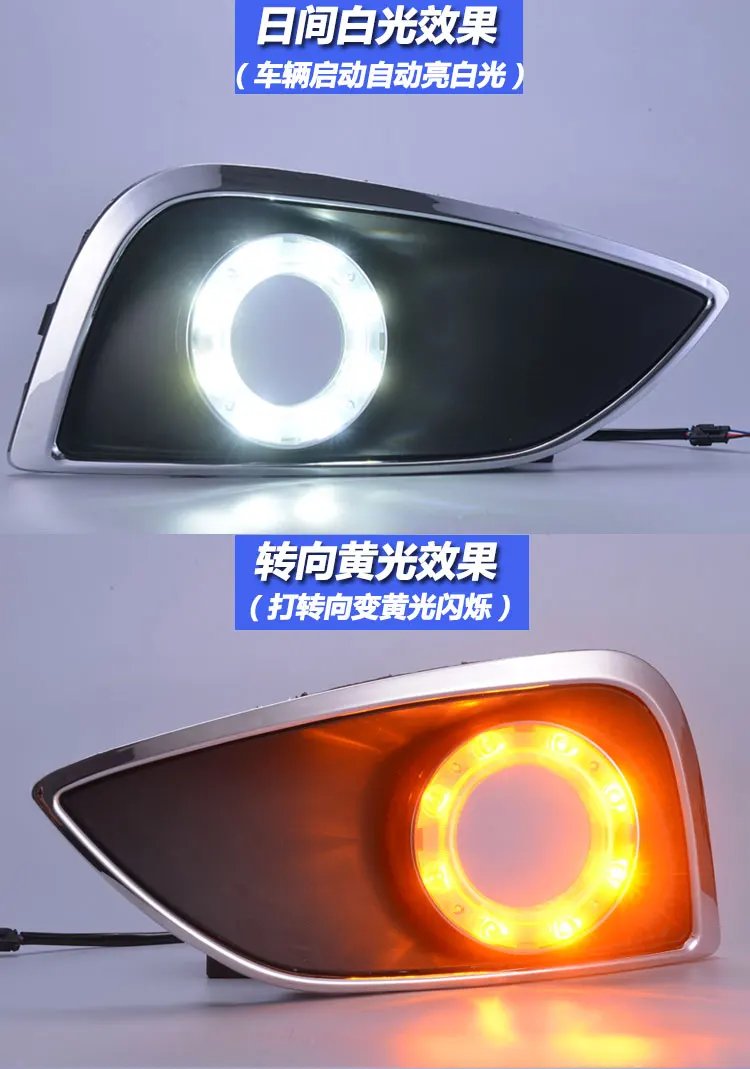 2010~2012year car bumper lamp for Hyundai IX35 daytime light Tucson car accessories LED DRL headlight for Hyundai IX35 fog light