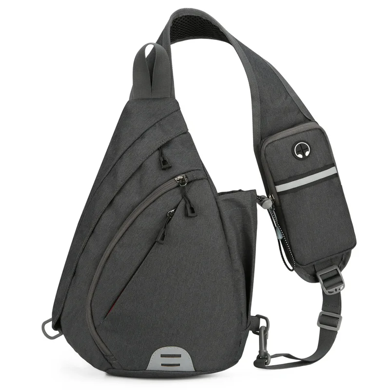 Outdoor water cup storage position lightweight waterproof nylon crossbody bag mobile phone pocket portable shoulder bag