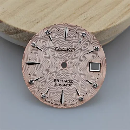 Imagen 1 del producto Esfera NH35 de 29 mm/esfera NH36 sin luminosa, esfera de reloj de cóctel para mujer, fecha única, diámetro de caja de 33 mm para Seiko mod