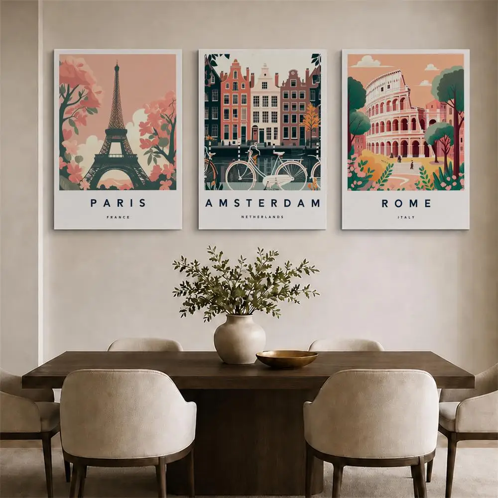 Florence Italy Travel Framed Wall Painting Ready to Hang Canvas Art Poster for Living Room Bedroom Home Decor Decals