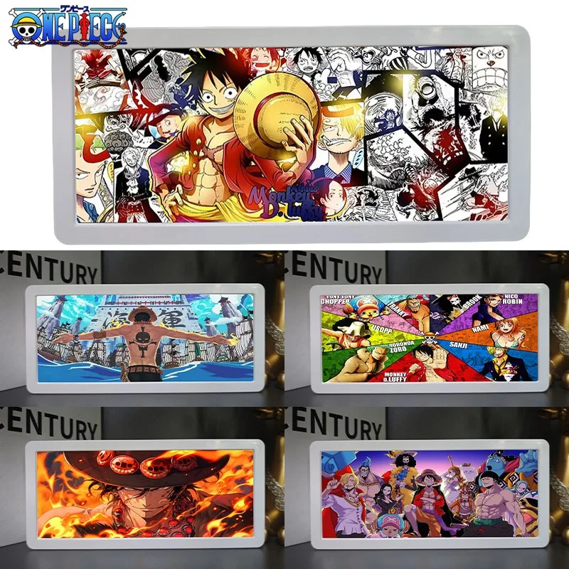 

Anime One Piece Luffy Night Light for Bedroom Bedside Lamp Decorations Cartoon Zoro 2D Painting Lighting Ornaments Birthday Gift