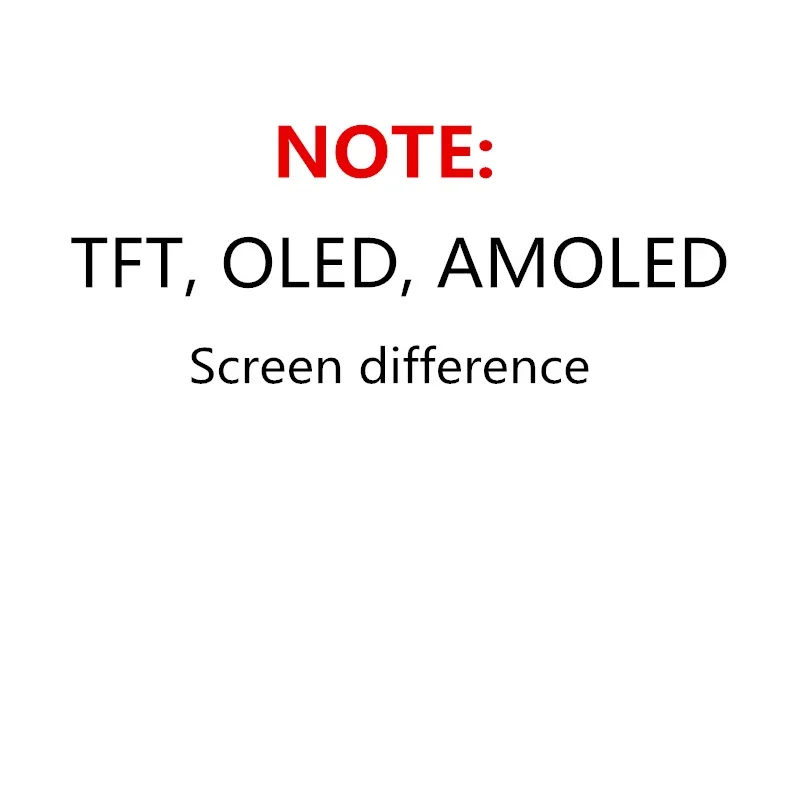 About screen material: TFT, OLED, AMOLED difference