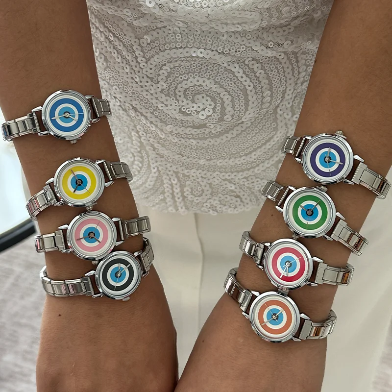 2025 Fashion Women Watches Ladies Sliver Color Casual Bracelet Watch Women Metal Stainless Steel Dress Watches Relogio Feminino