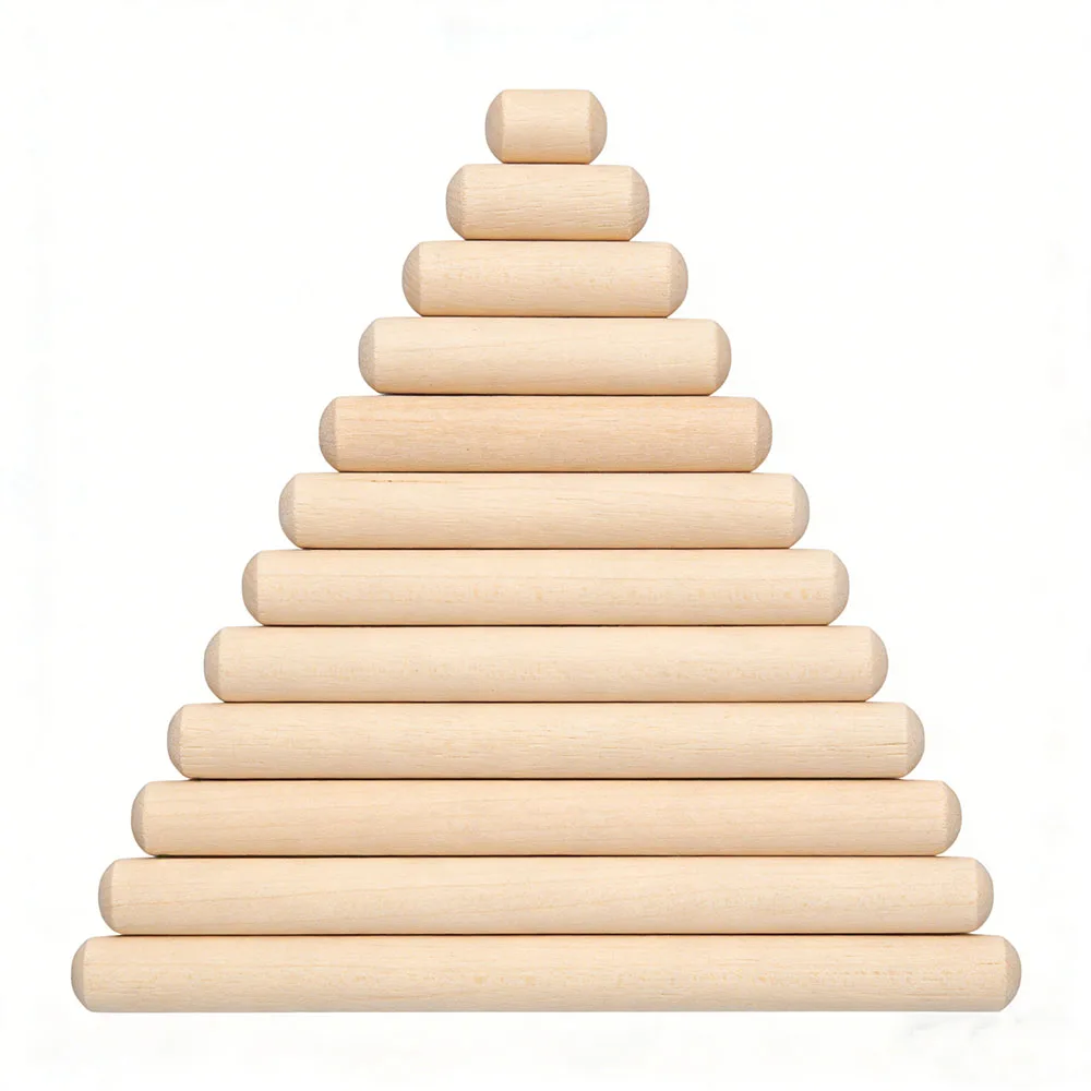 

10-20Pcs Dia14mm Solid Round Wood Length 50mm-400mm DIY Construction Material Building Model Fine Wooden Strips