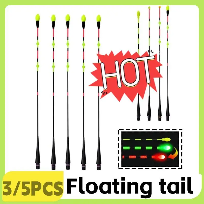3/5 قطعة الإلكترونية تعويم الذيل الجاذبية تغيير لون جريئة ليلة الصيد العائمة اكسسوارات لوازم الصيد معدات العائمة #1