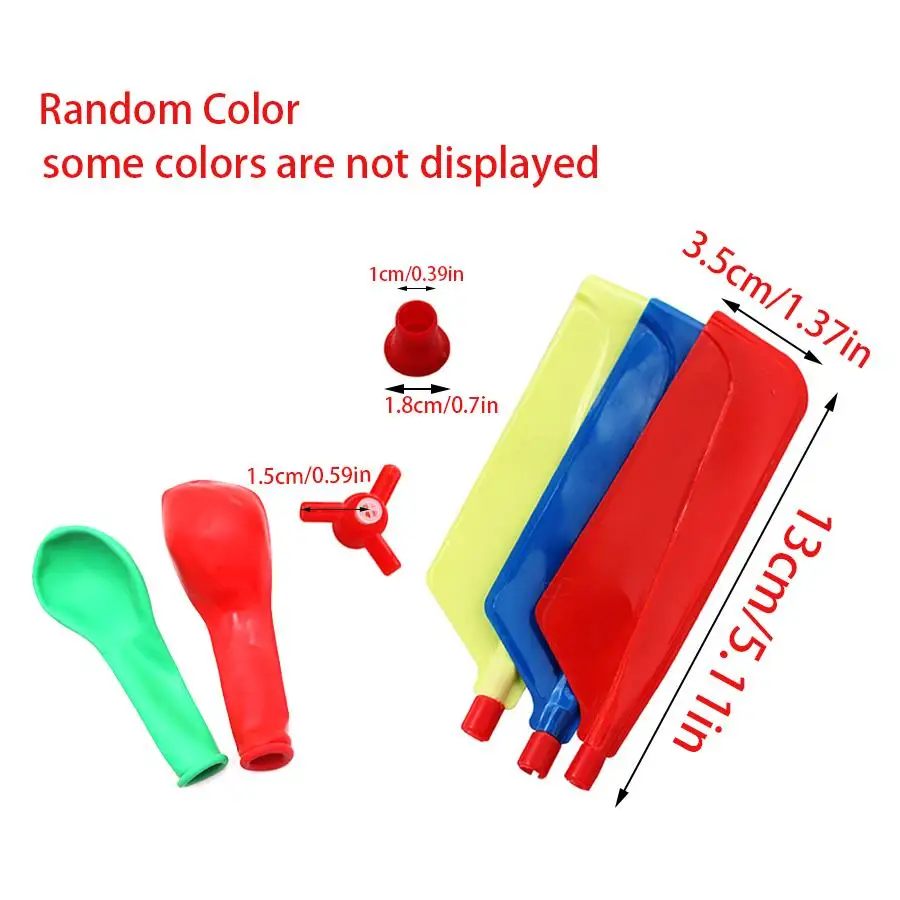 2/5/10sets Balloon‑Powered Flying Helicopter Kit, Plastic Propeller Aircraft, Fun Outdoor Game Prop, Entertainment for Party XJM