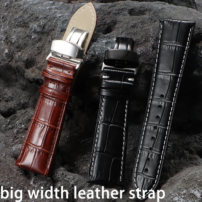 22mm23mm 24 مللي متر 26 مللي متر 28 مللي متر عرض كبير حزام ساعة جلد للديزل الجمعة فرانك مولر 6002 متر 6000H الفرقة أساور شحن مجاني