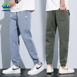 2024 Frühling Sommer Baumwolle Jogger Hose Männer Hosen Harajuku Cargo Jeans lässig Harem Denim koreanische Hip Hop Jogging hose männliche Hose