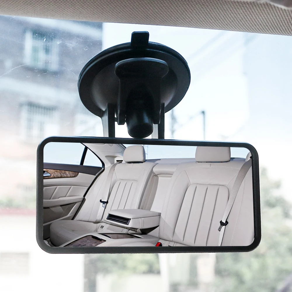 Child Observation Mirror Adjustable Car Interior Rear View Mirror Adjustable Shatterproof Car Mirror 360 Degrees Rotatable