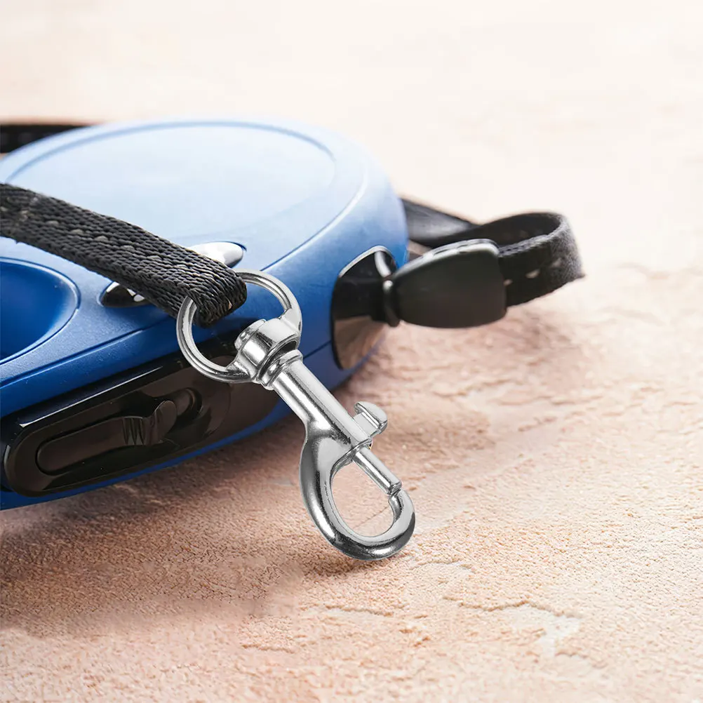 Clips para perros de acero inoxidable de alta resistencia, ganchos giratorios para mascotas, Clips para correa, cierre de llavero duradero con rotación de 360, 10 Uds.