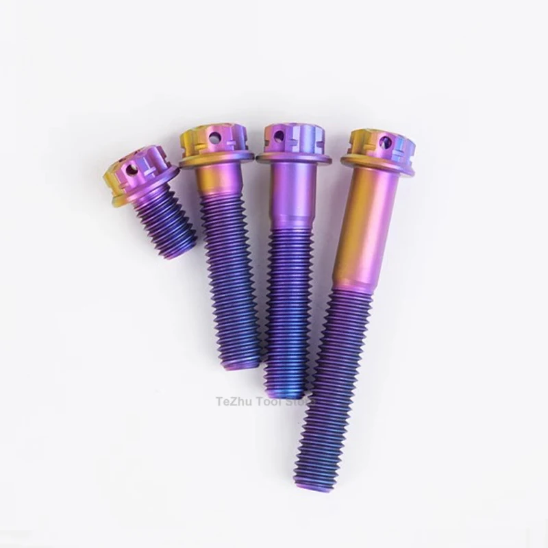 1pc M6 Titanium Ti Bolts Screw Fastener for Bike Motorcycle Caliper Disc Brake Lever Refitted Cycling TC4
