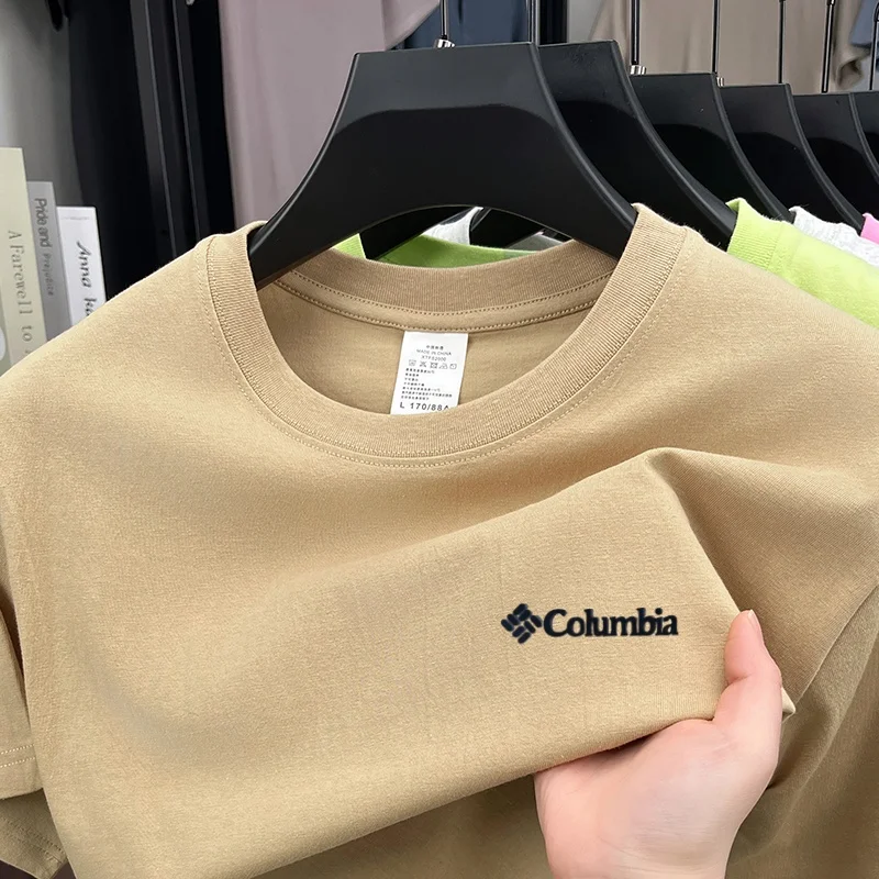 High End Design Brand Cotton100% Men's Summer Short Sleeve O-Neck Printed Versatile T-Shirt Casual Fashion Sports Men's clothing