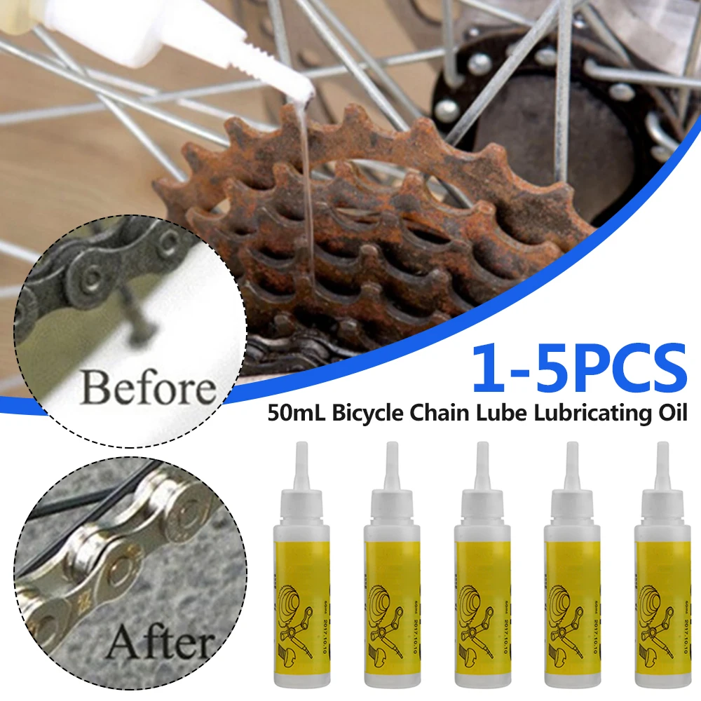 Bike Chain Oil 50ml Bike Lube Chain Oil Anti-Rust Dustproof Bicycle Lubricant Bike Lubricant Bicycle Lube Waterproof Accessories