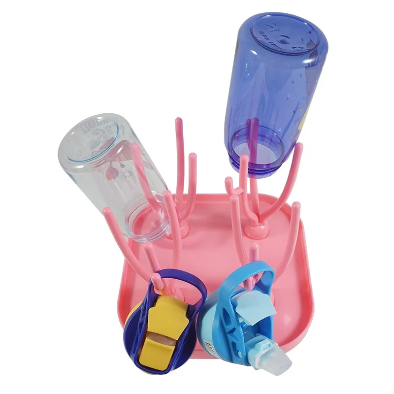 New Bottle Dry Rack Baby Bottle Drain Drying Racks Green Blue Pink Baby Bottle Cleaning Dryer Drainer Storage Drying Rack