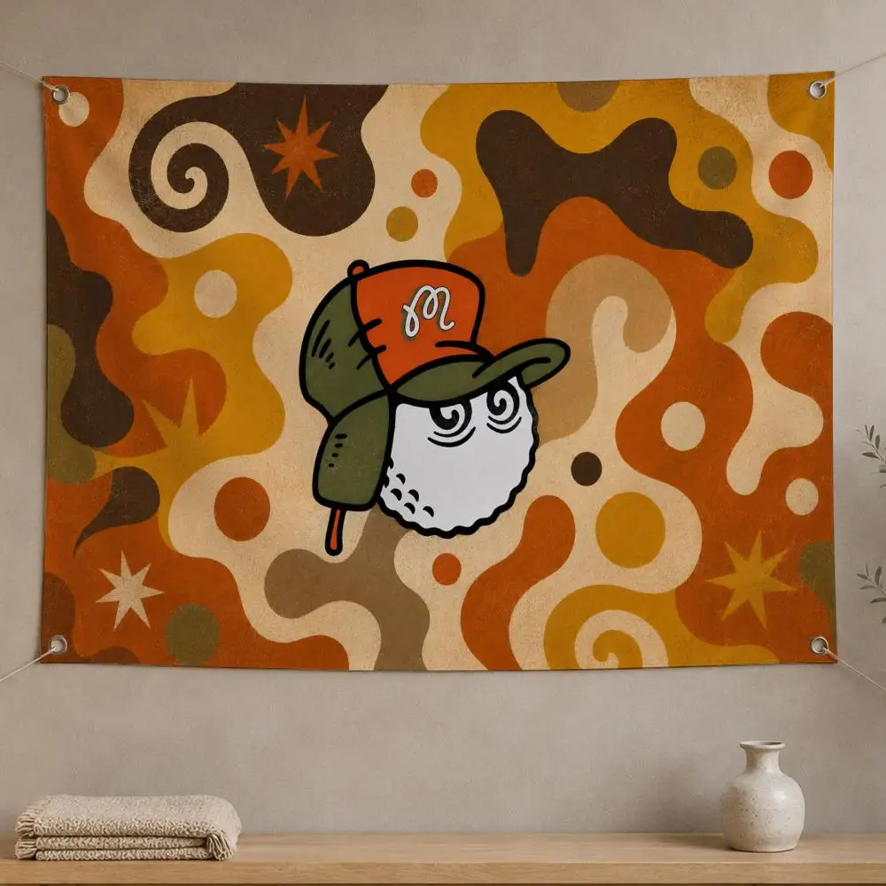 Golf M-malbon Golf-Flaggen Wandbehang Flaggenbanner für Schlafzimmer, Wohnheim, Wohnzimmer, Party, Festival, Camping, Innen- und Außendekoration – Detail 2