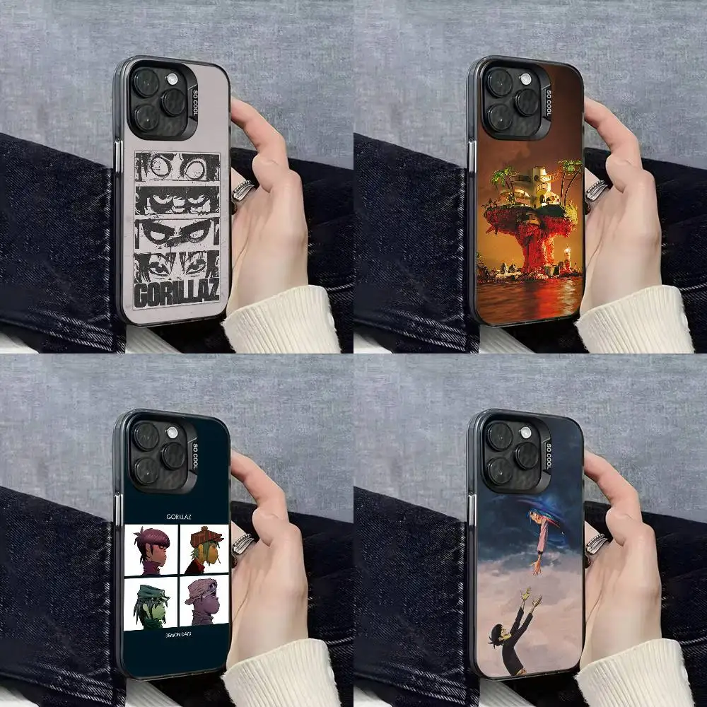 

G-Gorillaz Demon Days Plastic Beach Phone Case For iPhone 17,16,15,14,13,12,11,Pro,Max,Plus,E,SE4,Air,Mini Black IMD Cover