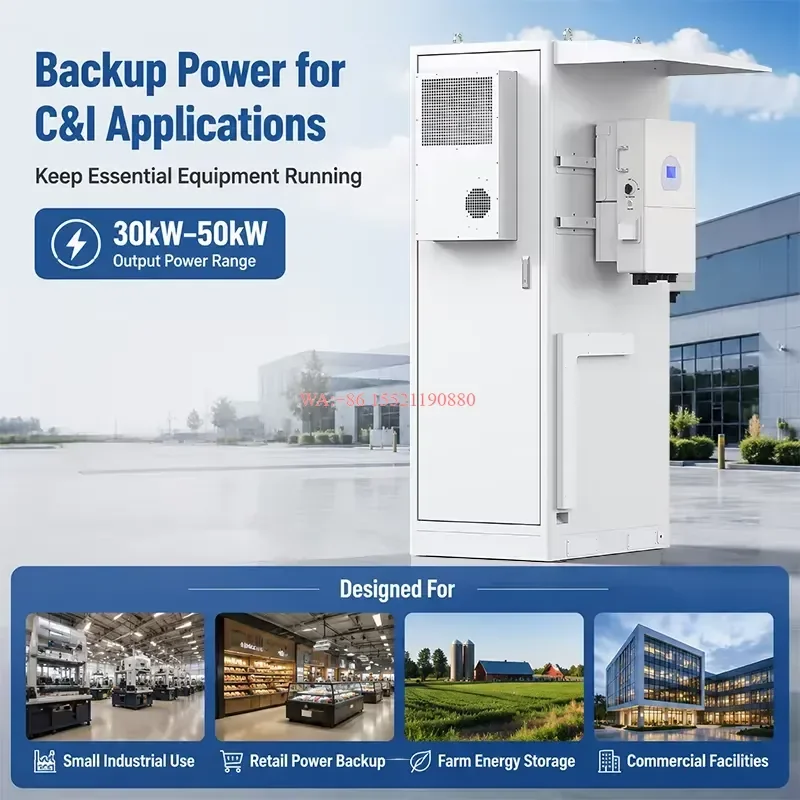 WMWMNU for MECC 108kWh C I LiFePO4 Battery Energy Storage Cabinet Outdoor ESS for Factory Retail Farm Backup Power Solution