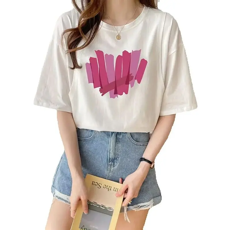 2024 Summer Postpartum Women's Breastfeeding T-shirt Short Sleeved Round Neck Maternity Nursing Tees Slim Zip Fly Lactation Tops