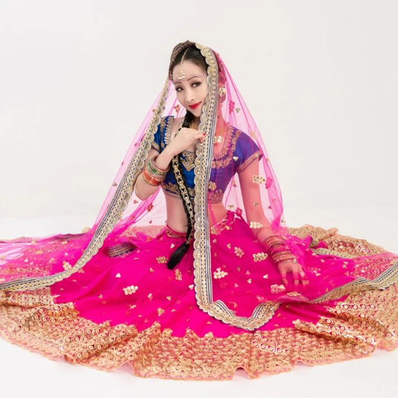 New India Sarees For Woman India Lehenga Choli Anna Dancing Performance Costume Woman Beautiful Shoot Embroideried Sets