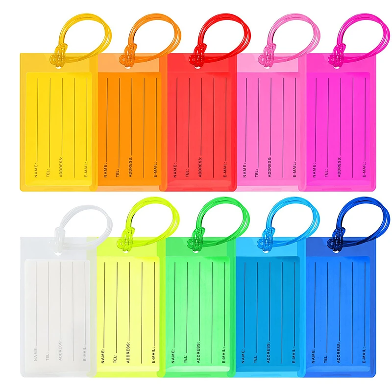 Pvc Travel Bag Tags Airplane Colors Silicone Wholesale Luggage Tags Accessory Packages Name Tags Card Sleeve Colors Luggage Tags