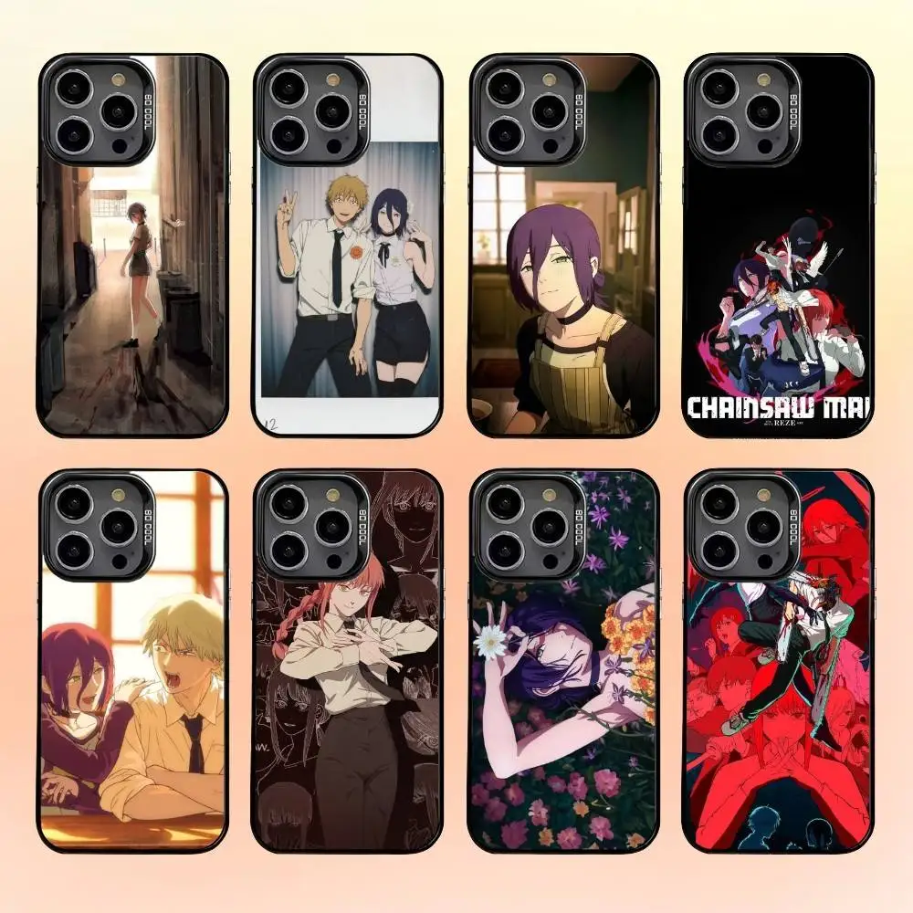 

C-Chainsawman Reze Arc Movie Phone Case For iPhone 16,15,14,13,12,11,Pro,MAX White Matte Shockproof Cover