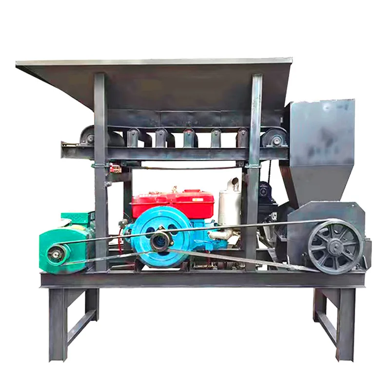 Automatic Feeding Integrated Design Electric Conveyor Belt Powder Machine Frozen Soil Crusher