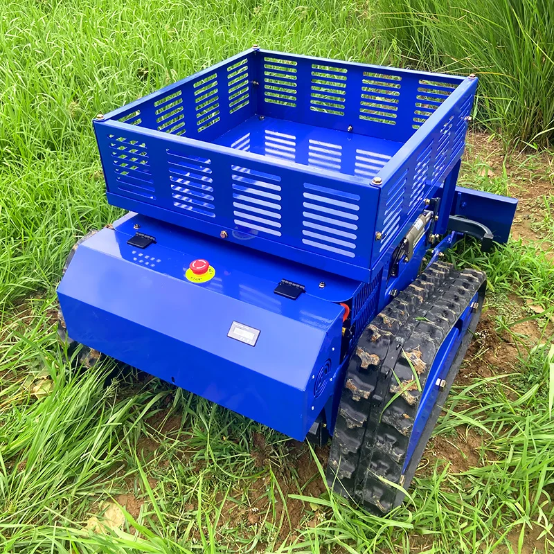 550mm Long Distance Control Crawler Lawn Mower 45° Climbing All Terrain Grass Trimmer