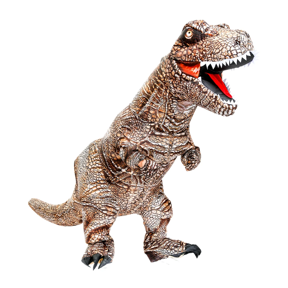 Hot T-REX Velociraptor Inflatable Dinosaur Costume Anime Purim Halloween Party Cosplay Costumes For Man Woman Fancy Dress Suit