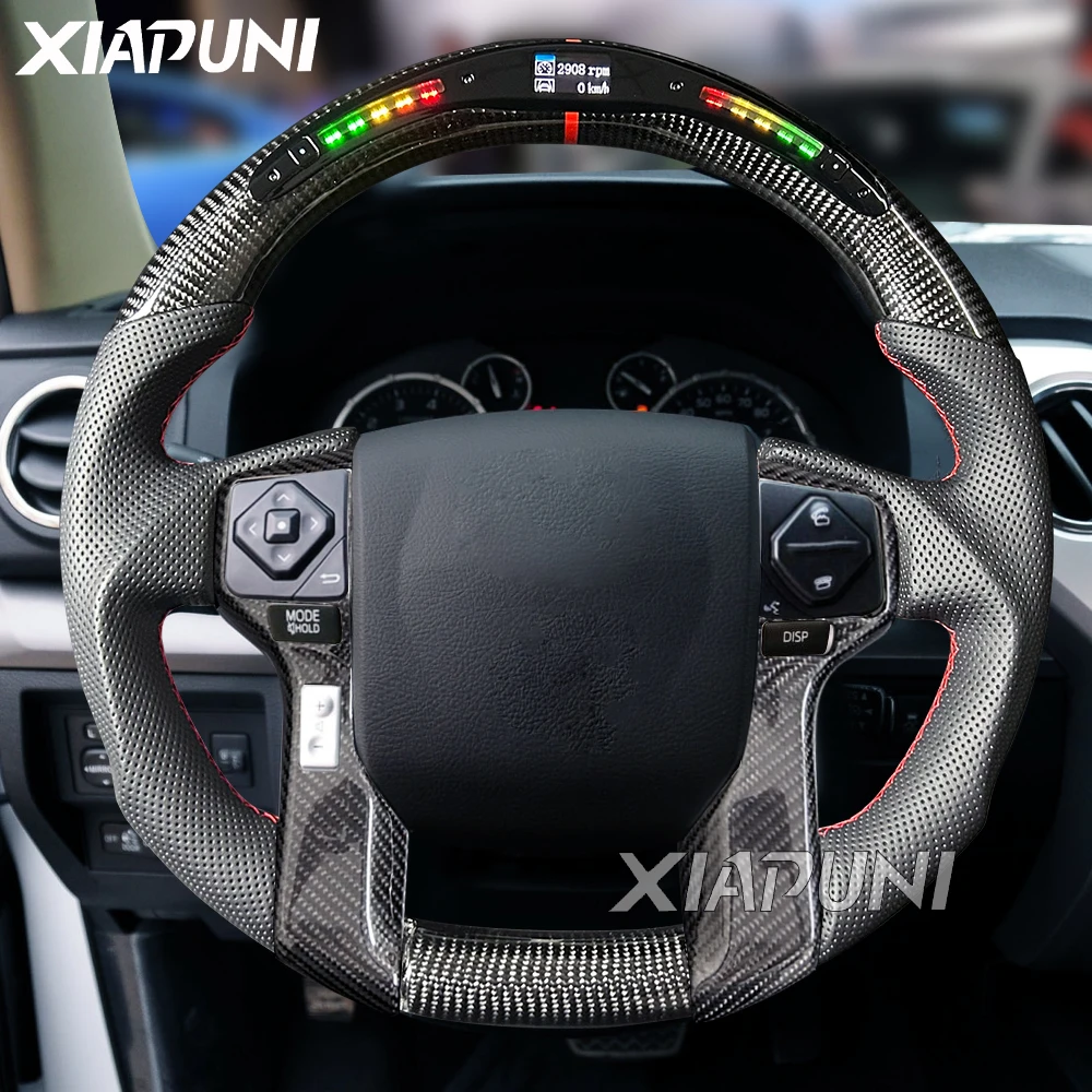 new Customized LED RPM Steering Wheel For Toyota Tundra 2014-2022/ Tacoma 2020-2022/ Domineering Lapudo 2010-2016 Racing Wheel