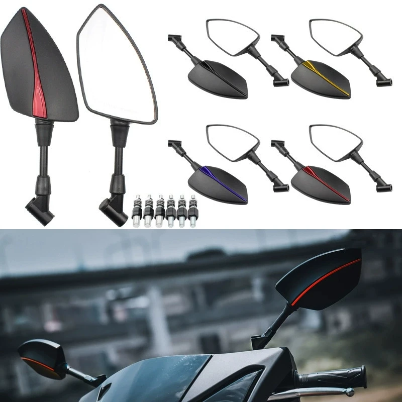 

1Pair Universial 8mm 10mm Motorcycle Accessories Mirror Scooter E-Bike Rearview Mirrors Electromobile Back Mirror Side Mirrors