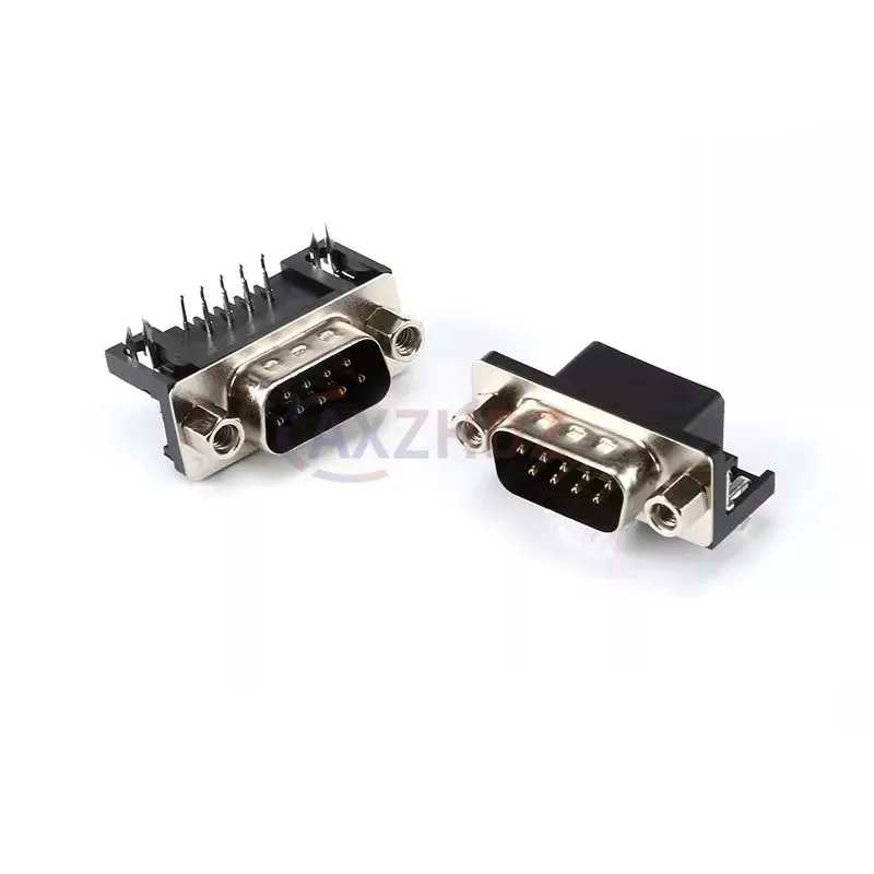 10PCS Female Male DB9 PCB Mount D-Sub 9Pin PCB RS232 Connector 90-degree Bent Needle Connector DR9