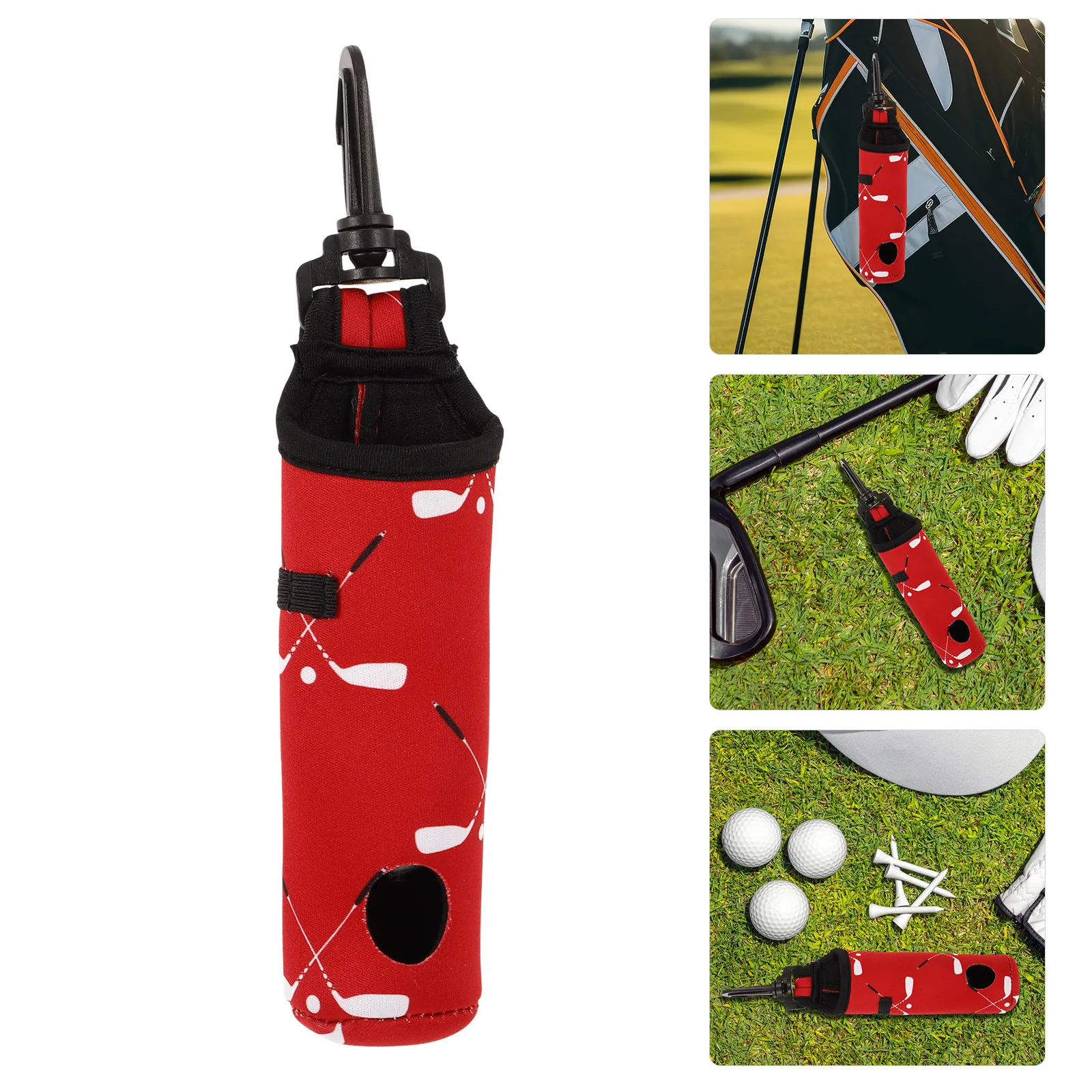 

Golf Ball Bag Neoprene Wear Resistant Lightweight Hanging Waist Golf Ball Holder Portable Outdoor Sports Storage Pouch