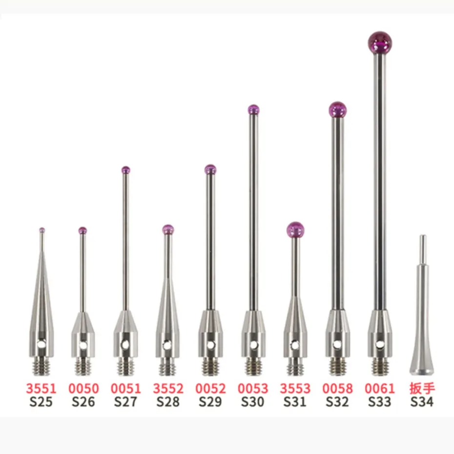 New M2M3 Renishaw Coordinate Measuring Needle Three Dimensional Measuring Head Ruby Measuring Needle 0.5/1.0/1.5/2.0/3