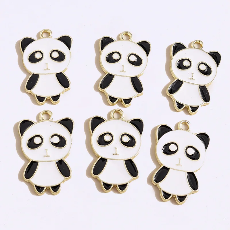 

Duarte 20Pcs/Lot Cartoon Animal Charms Enamel Panda Charms Pendants for Jewelry Making Necklaces Earrings DIY Crafts Accessories