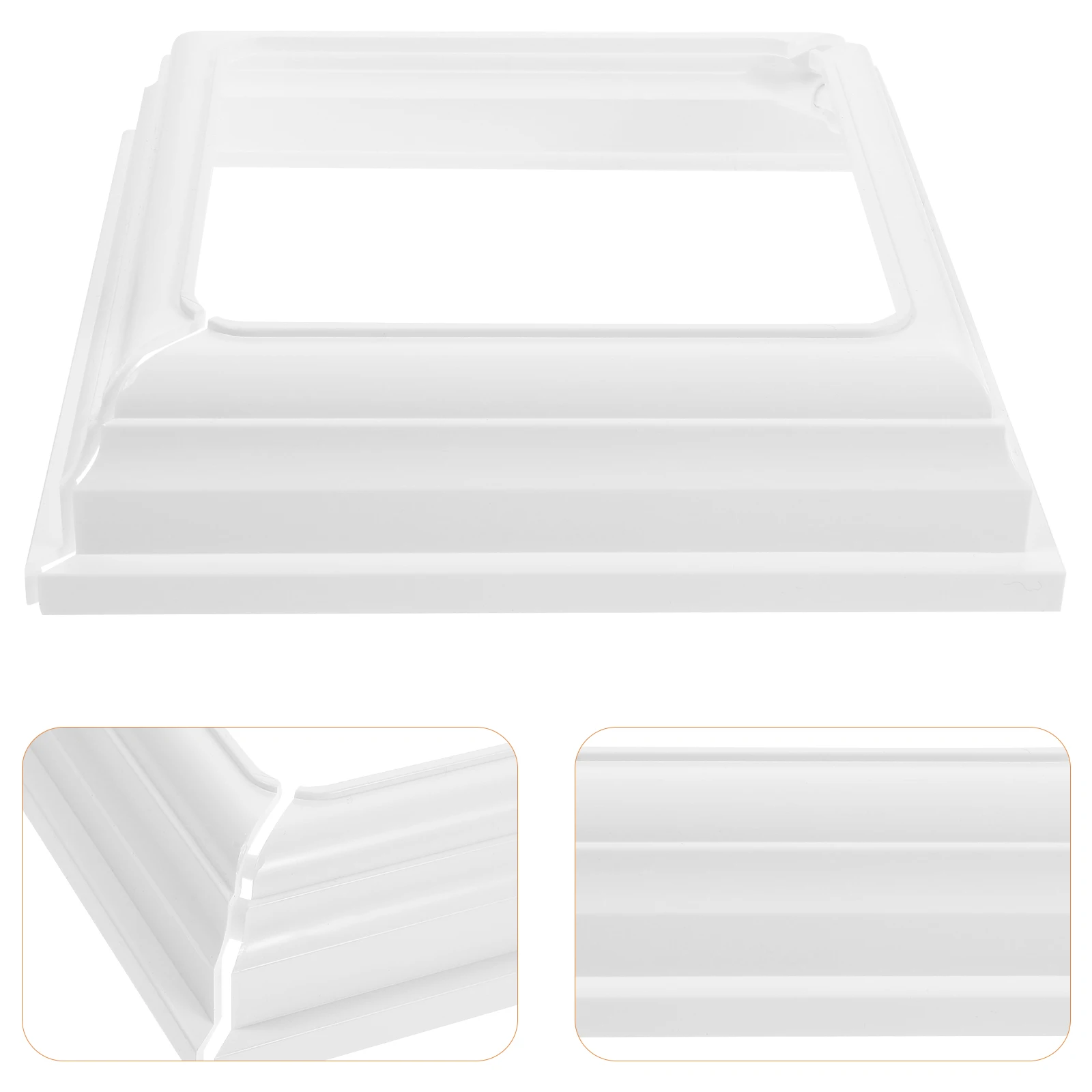 

12pcs Split Plastic Base Divided Plates Shelves Storage Flower Pot Stand Vinyl Post Skirt Sleeve Railing Fence Repair Bases