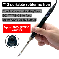 T12 Smart Electric Soldering Iron Kit PD 65W DC 72W Adjustable Temperature Portable Solder Welding Station Heat Pencil