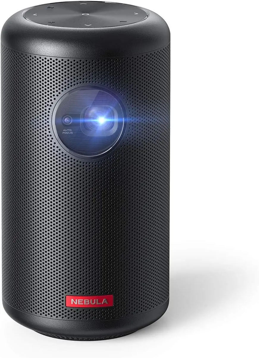 NEBULA by Anker Capsule Max, Mini Projector with WiFi and Bluetooth, Small Projector, 200 ANSI Lumen, Projector Portable