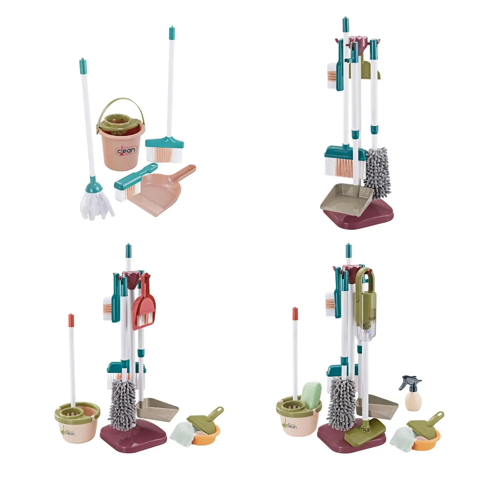 Kids Household Cleaning Tool Kids Broom, Dustpan and Mop Set Housework Cleaning