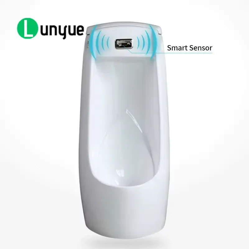 Modern Automatic Induction Flushing Floor to Ceiling Urinal Ceramic Men's Toilet for Hotel Hospital Bathroom Smart Sensor