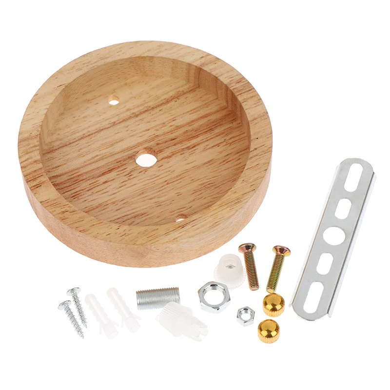 10/12cm Wood Lamp Base Modern Ceiling Plate Wooden Ceiling Holder Pendant Lamp Fitting Chandelier Base DIY Lighting Accessories