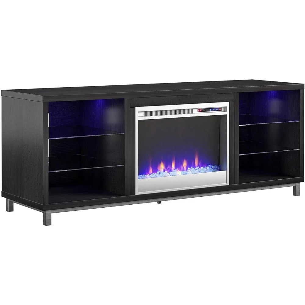 Lumina-Fogão De Suporte De Lareira, Frete De Carvalho Preto, Fogões Livres, Aquecimento Decorativo E Ventilações De Resfriamento, Melhoramento Da Casa, Lumina, Até 70"