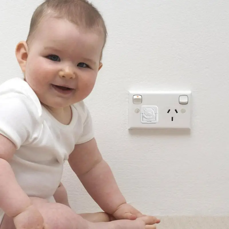 Bear Pattern Outlet Plug Covers, Safety Plug Covers, Protetores para crianças, Bebês Proofing