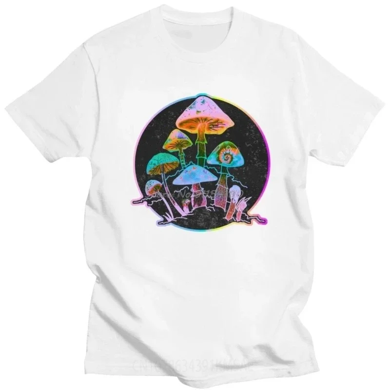 O-neck Short Sleeves Psylocybin Mushrooms Tee Tops Fitted Clothing Garden Of Shrooms T Shirt for Men Soft Leisure T-shirt