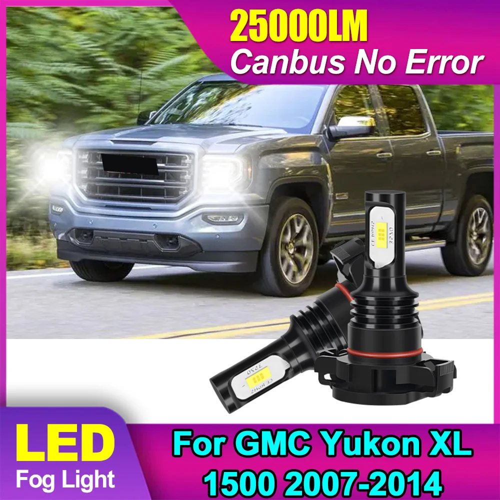 

2Pcs 5202 Canbus Error Free LED Auto Front Fog Lamps 200W 6000K White Lights Bulb For GMC Yukon XL 1500 2007-2014