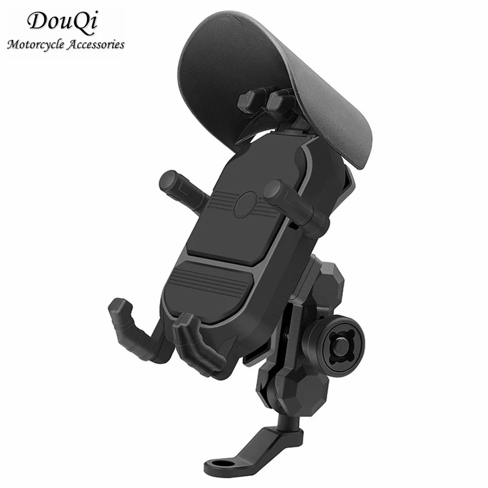 

Motorcycle Phone Holder-Mirror Mount, 360° Rotatable, Shockproof Anti-Shake, Anti-Theft & Waterproof, Fits 4.7-7.2" Smartphones