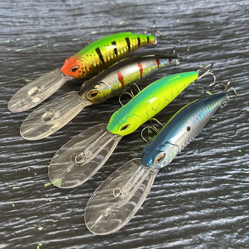 85mm 17g Long Casting Floating Minnow Fishing Lures Deep Diving Long Lip Crank Artificial Hard Bait Saltwater Bass Carp Swimbait