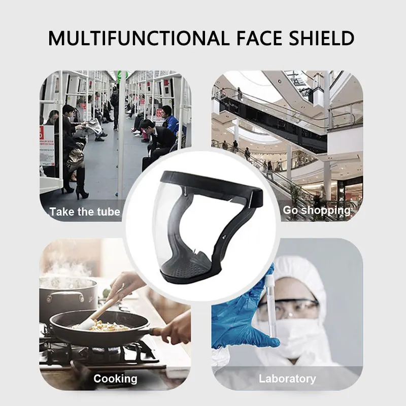 Transparent Full Face Shield Safety Mask with Filthers Oil-splash Proof Eye Facial Anti-fog Head Cover Work Protection Glasses