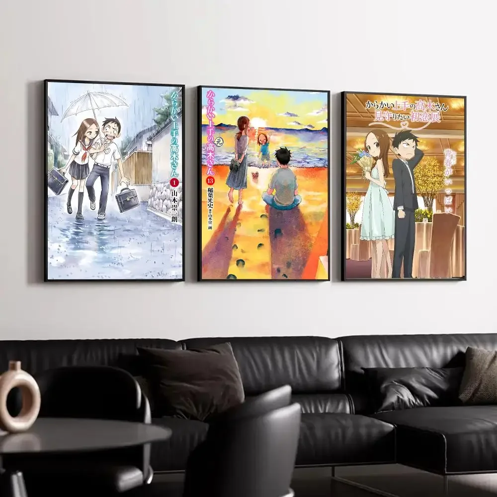 anime Teasing Master Takagi‑san Poster Trendy Classic hot HD Self-Adhesive Waterproof Art Poster Room Decor New Arrival On Sale